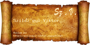 Szilágyi Viktor névjegykártya
